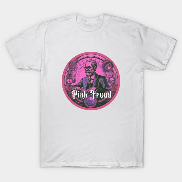 Pink Freud T-Shirt by DavidLoblaw